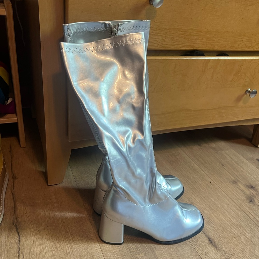 Silver Women's Go-Go Boots